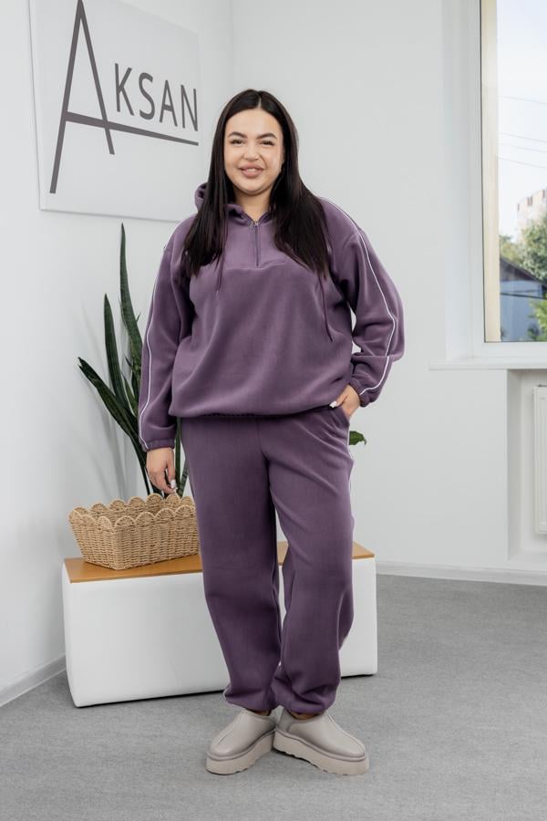 Спортивный костюм женский AKSAN зимний флисовый двойка 2XL Светло-фиолетовый (25.2777_light-violet_50(2XL)) Спортивный костюм женский AKSAN зимний флисовый двойка 2XL Светло-фиолетовый (25.2777_light-violet_50(2XL))