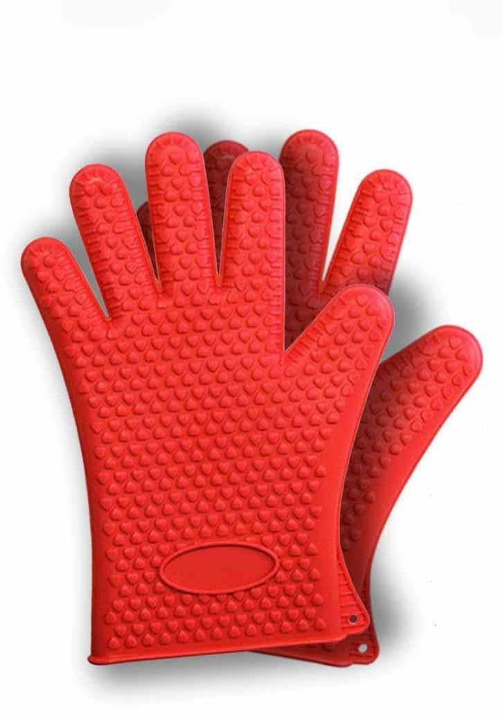 Перчатка жаропрочная силиконовая для барбекю 2 шт. Красный (599720s)