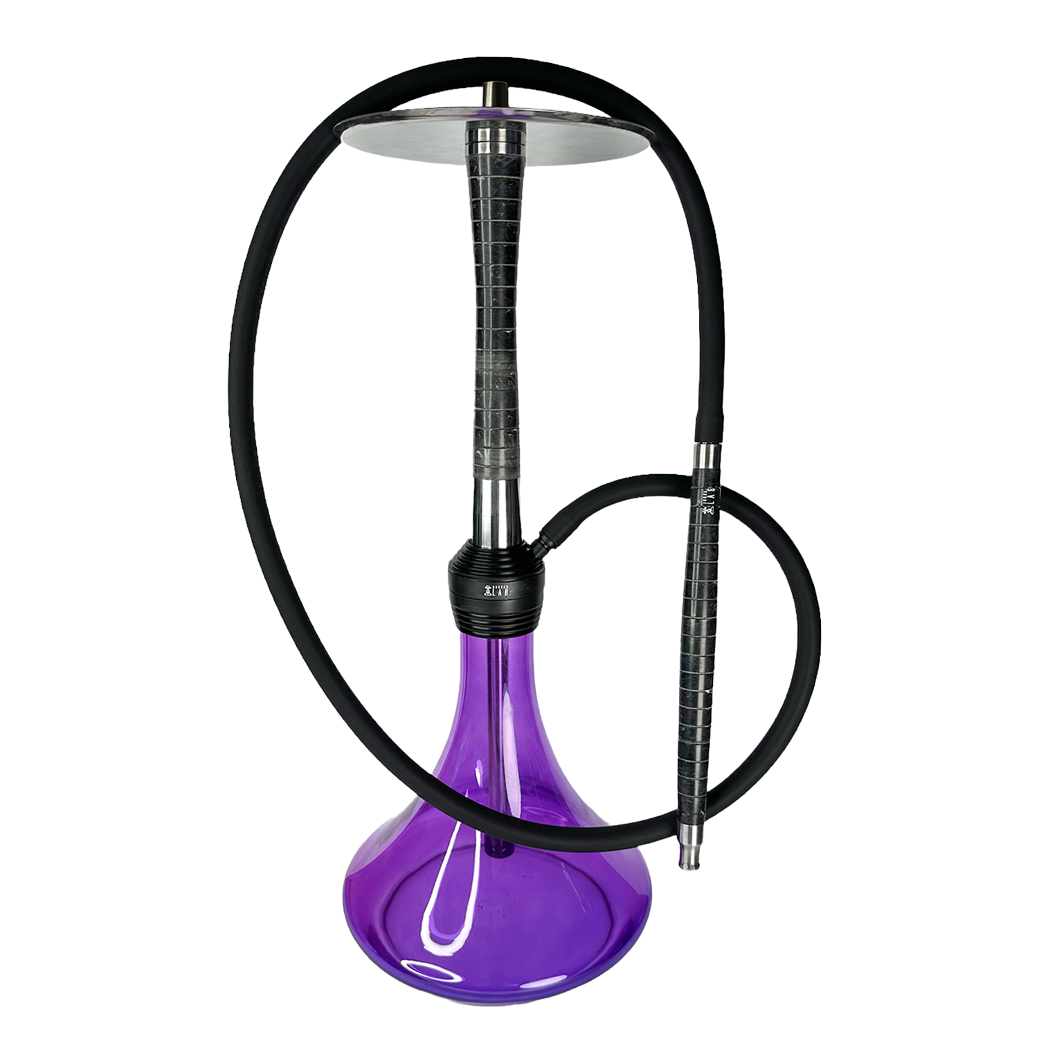 Кальян Hookah Lab Stone Black с фиолетовойя колбой (17672337)