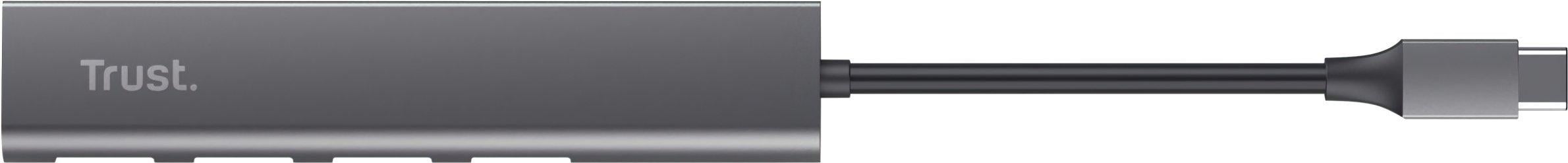 Концентратор Trust Halyx Type-C to 4-Port USB-A 3.2 Сірий - фото 5