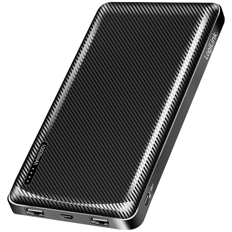 Повербанк Logilink PA0257W портативный внешний аккумулятор 10000mah Black (13465964)