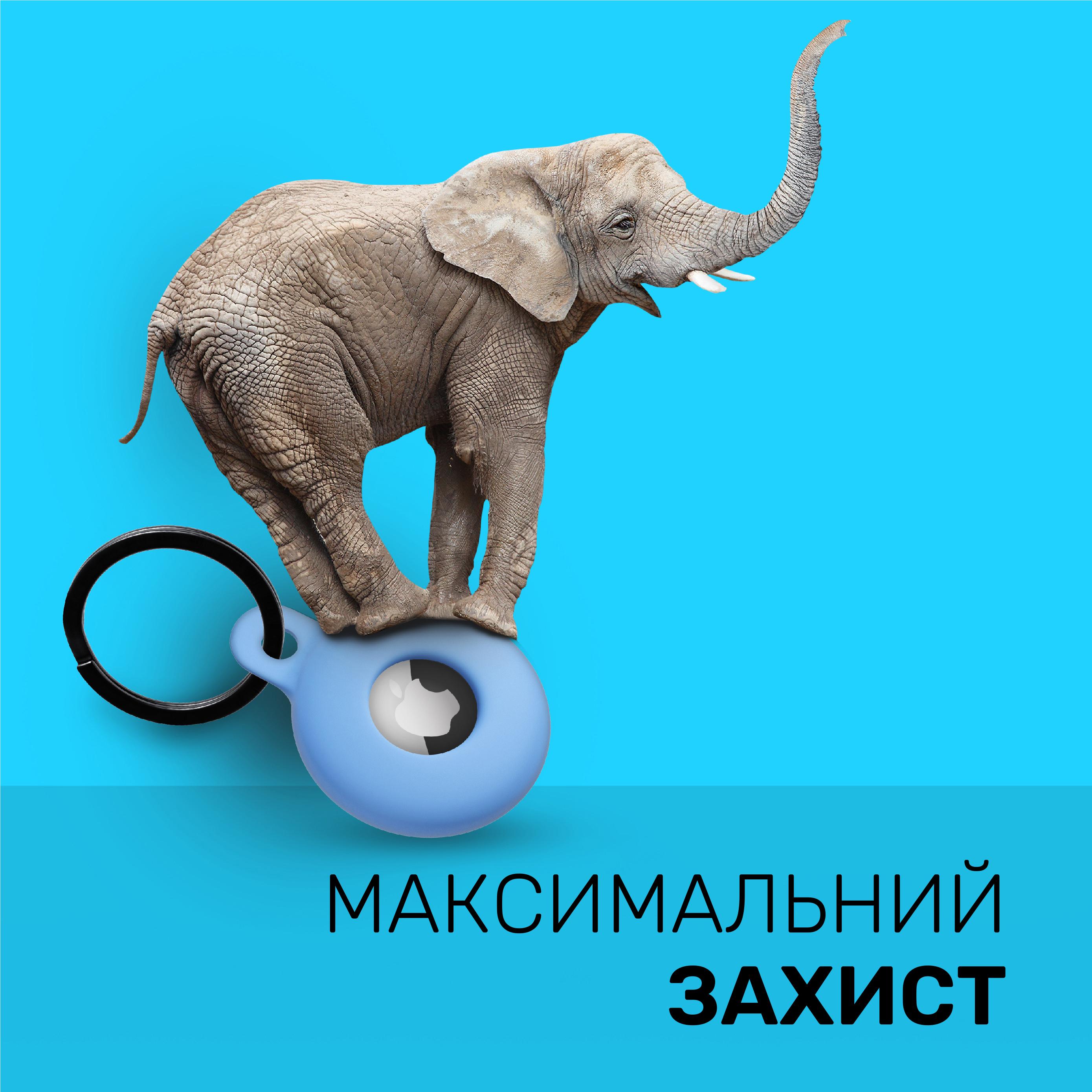 Чехол брелок Kayfovo PY2 для Apple AirTag с карабином 2 шт. Silicone Purple/Yellow (28651) - фото 3