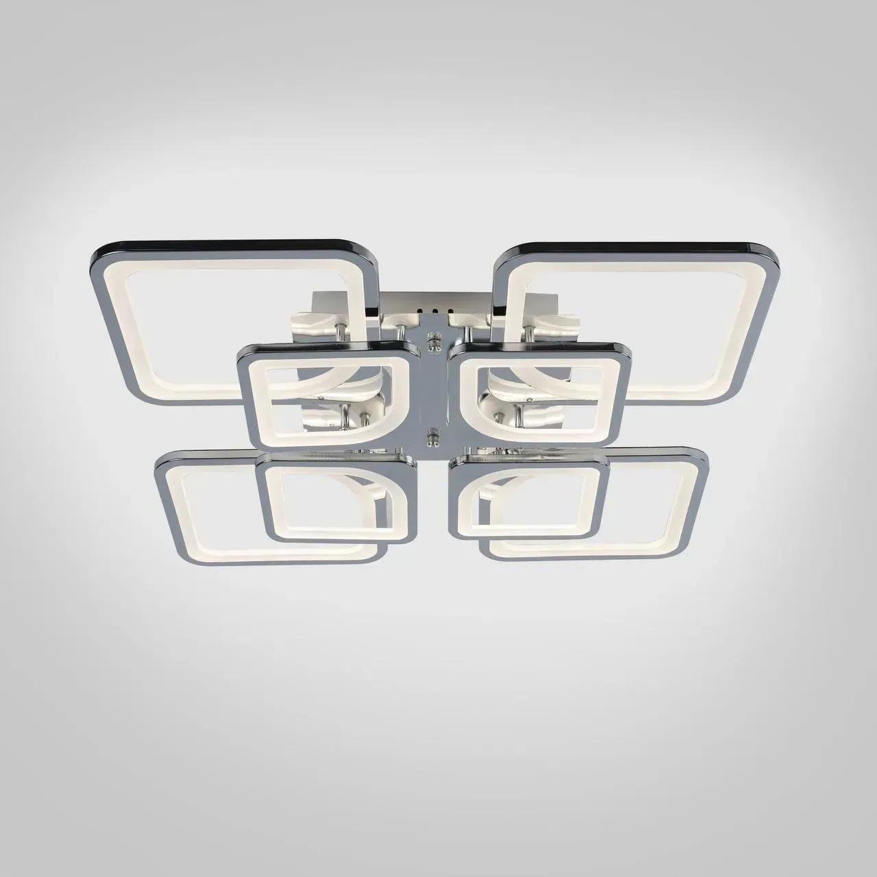 Люстра стельова світлодіодна Valeso V K39047-4+4 CR з пультом 240W (00000140467)