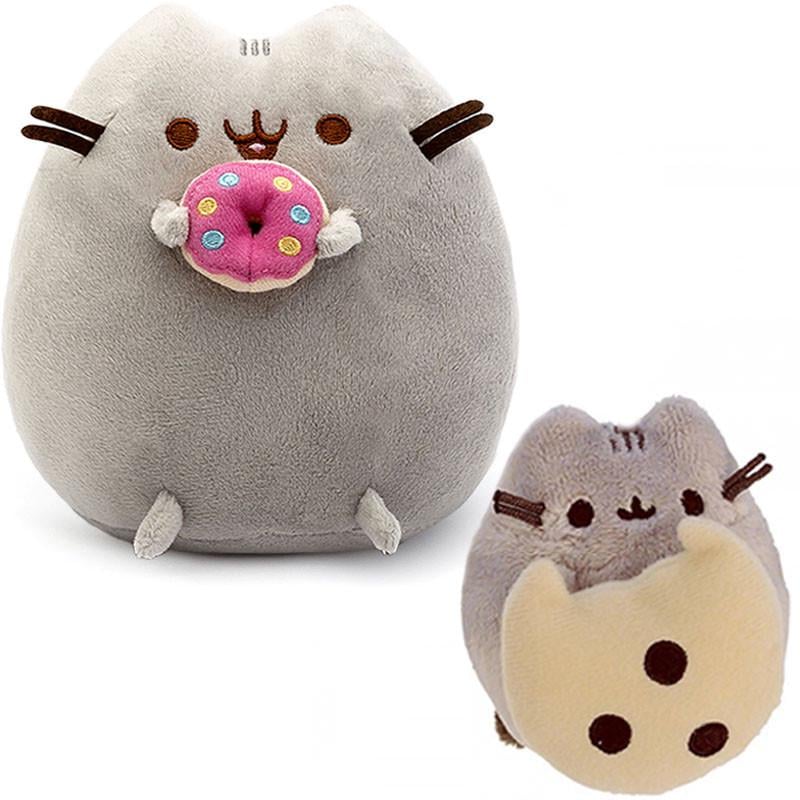 Мягкие игрушки 2Life Pusheen cat с печеньем 23х25 см/8х7 см 2 шт. Серый (n-11594)