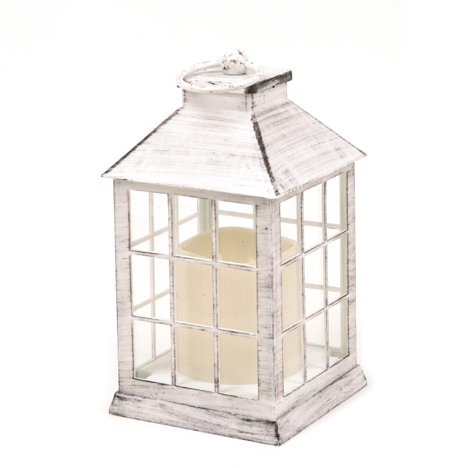 Подсвечник-фонарь со свечой LED Бело-черный (OR-PL6053D-2) - фото 1 Подсвечник-фонарь со свечой LED Бело-черный (OR-PL6053D-2) - фото 1