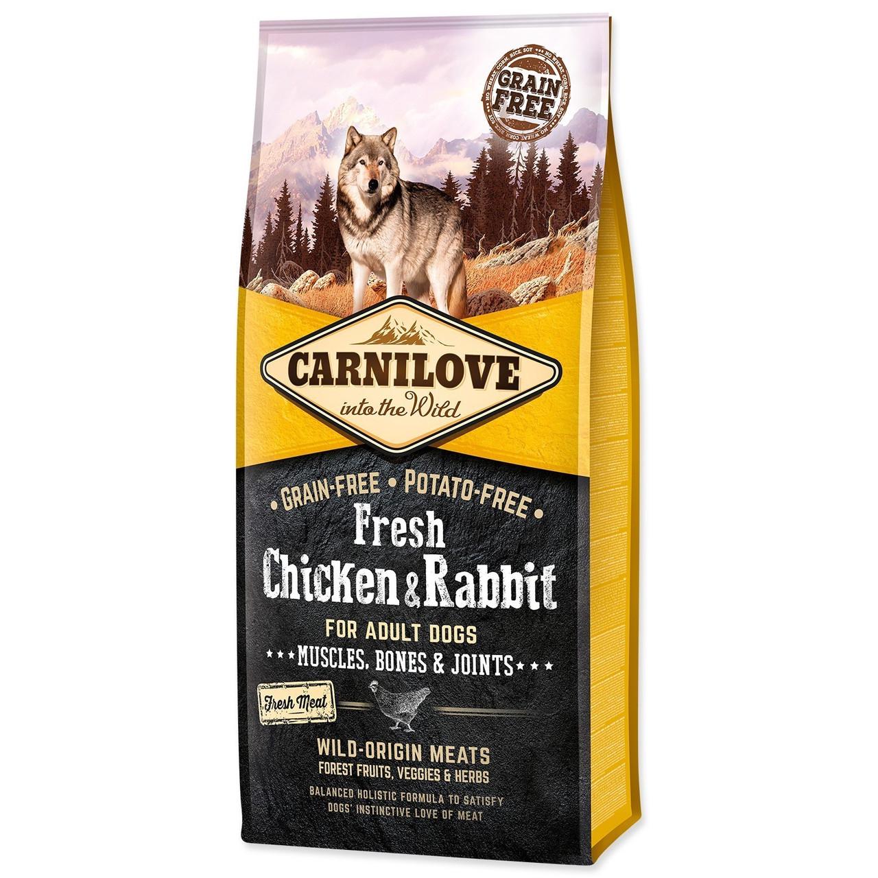 Корм для собак Carnilove Fresh Chicken and Rabbit для взрослых собак 12 кг