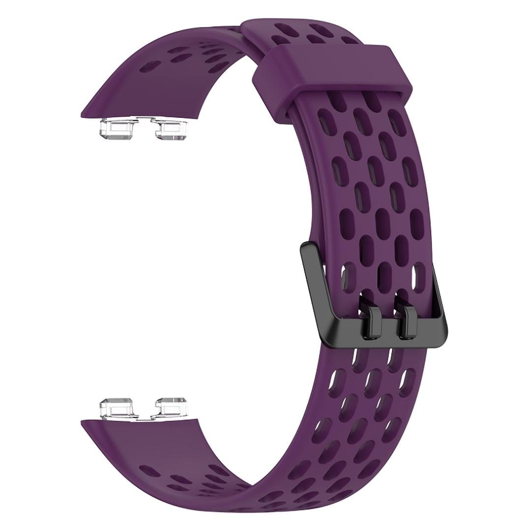 Ремешок силиконовый Breath HMU для Huawei Band 8 ASK-B19 Dark Purple (ECR_8954)