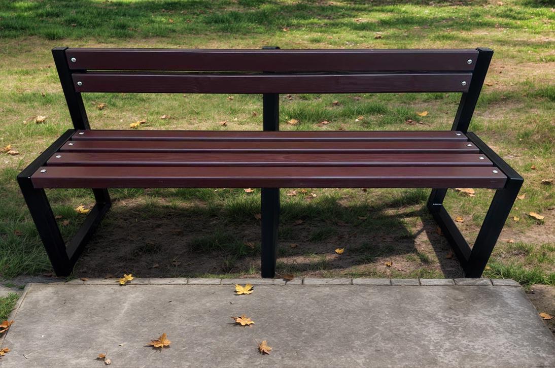 Лавка садова ТОБІ ШО Лофт Бенч зі спинкою без підлокітників 2,6 м Каштан (25589114) - фото 3 Лавка садова ТОБІ ШО Лофт Бенч зі спинкою без підлокітників 2,6 м Каштан (25589114) - фото 3