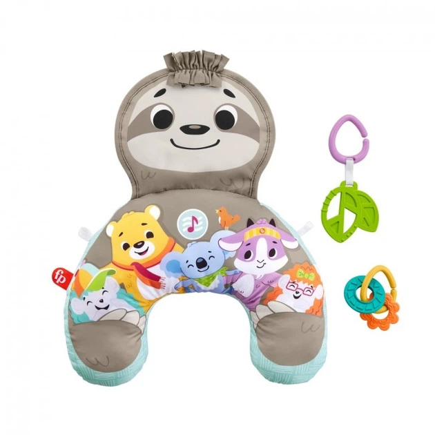 Подушка для малыша tummy time Fisher-Price Веселый ленивец музыкальная 10 мин (33864367)