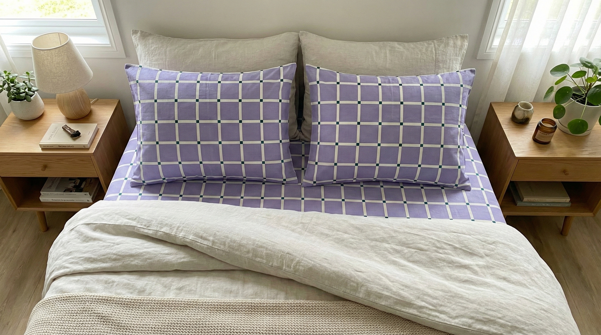 Комплект постельного белья Сетчатый двухспальный узор 200х220 см бязь (Glux-2712/2.0)