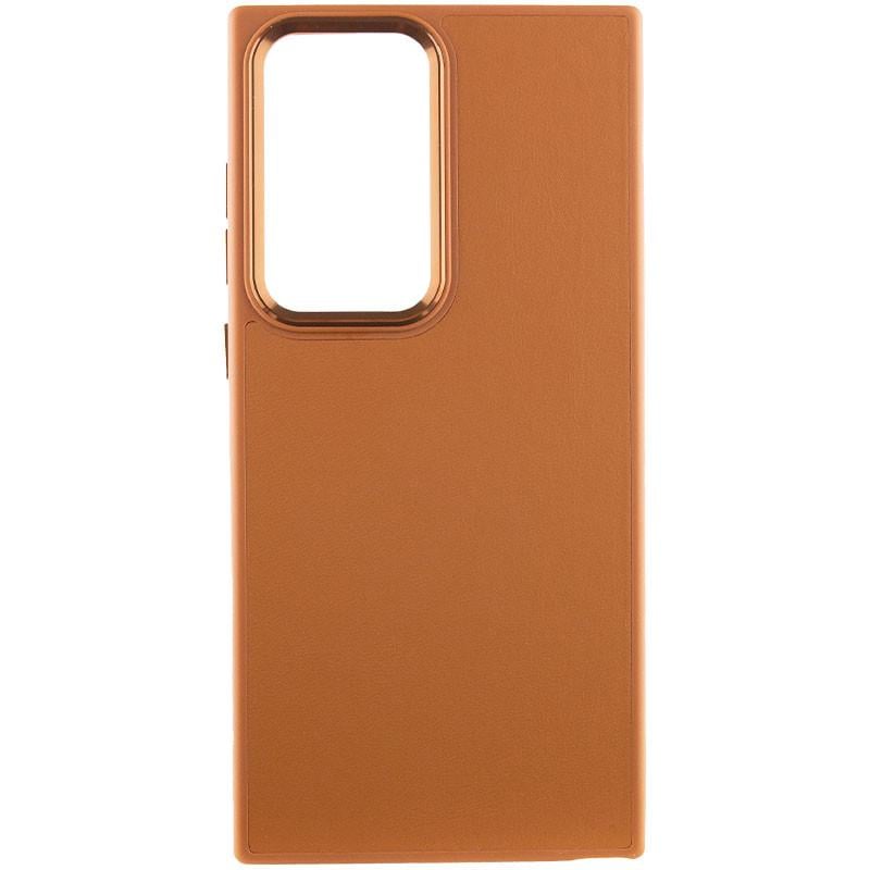 Протиударний шкіряний чохол Bonbon Leather Metal Style Samsung Galaxy S23 Ultra Коричневий