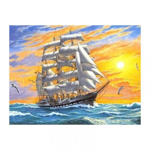 Алмазна мозаїка TK Group Вітрильник 40х30 см з рамкою в коробці (GB72116-mt)
