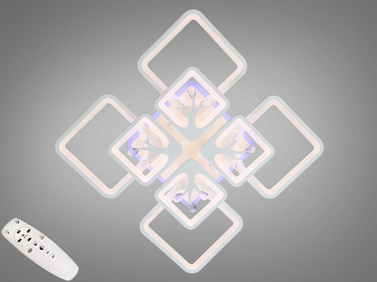 Люстра LED Diasha 8157/4+4WH 3col dim 190W Белый