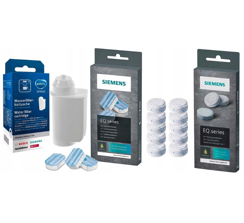 Набор для кофемашин Bosch/Siemens фильтр Brita Intenza/таблетки от кофейных масел и жиров TZ80001/таблетки от накипи TZ80002 (10251020) Набор для кофемашин Bosch/Siemens фильтр Brita Intenza/таблетки от кофейных масел и жиров TZ80001/таблетки от накипи TZ80002 (10251020)
