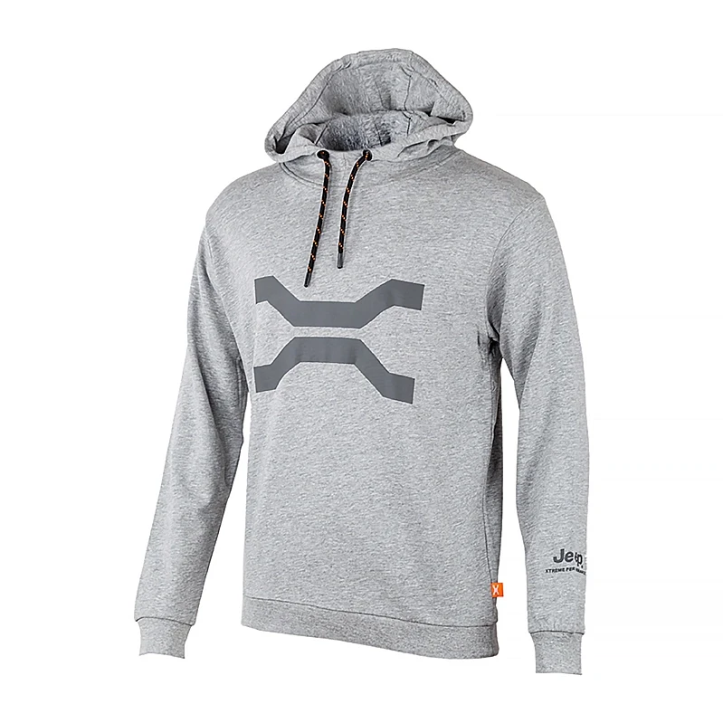 Худи мужское JEEP HOODED SWEATSHIRT Large Front Print JX22A XL Серый (O102624-J873 XL)
