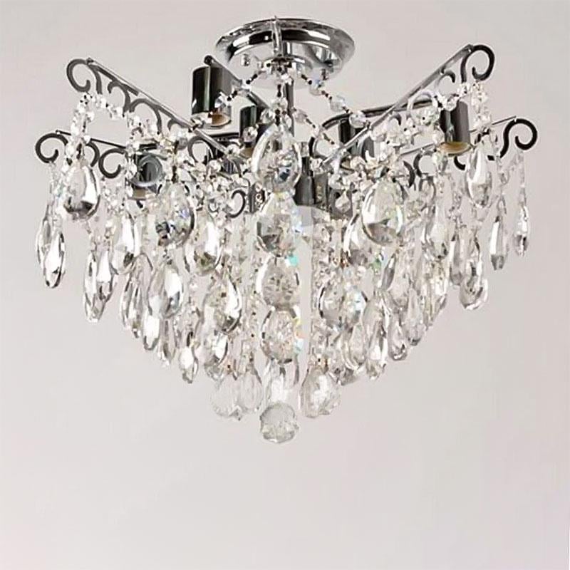 Люстра потолочная Light House SH-17017/8 CR E27 хрустальная Хром