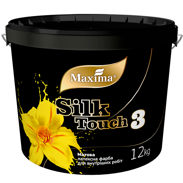 Краска латексная матовая для внутренних работ Silk Touch 3 Maxima база А 12 кг Белый матовый (2792905091)
