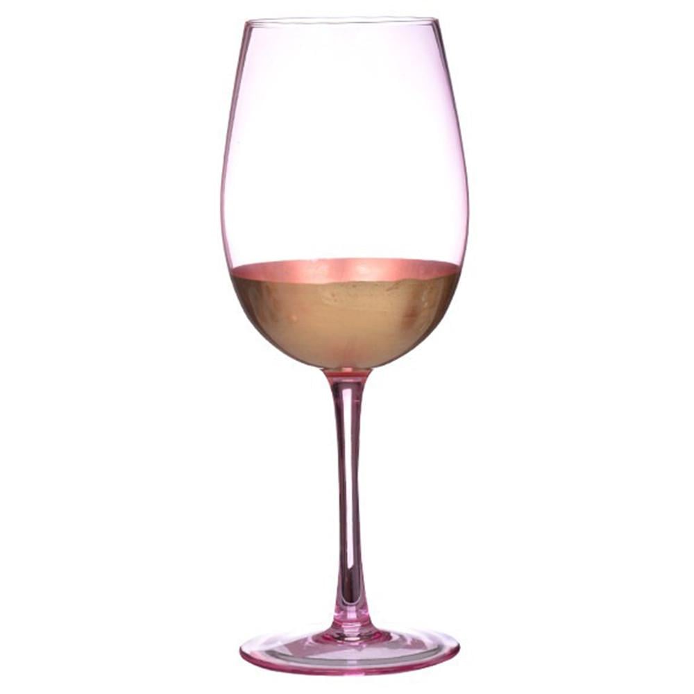 Келих для вина із золотим обідком 625 мл Рожеве золото (21-AT10240) - фото 1 Келих для вина із золотим обідком 625 мл Рожеве золото (21-AT10240) - фото 1