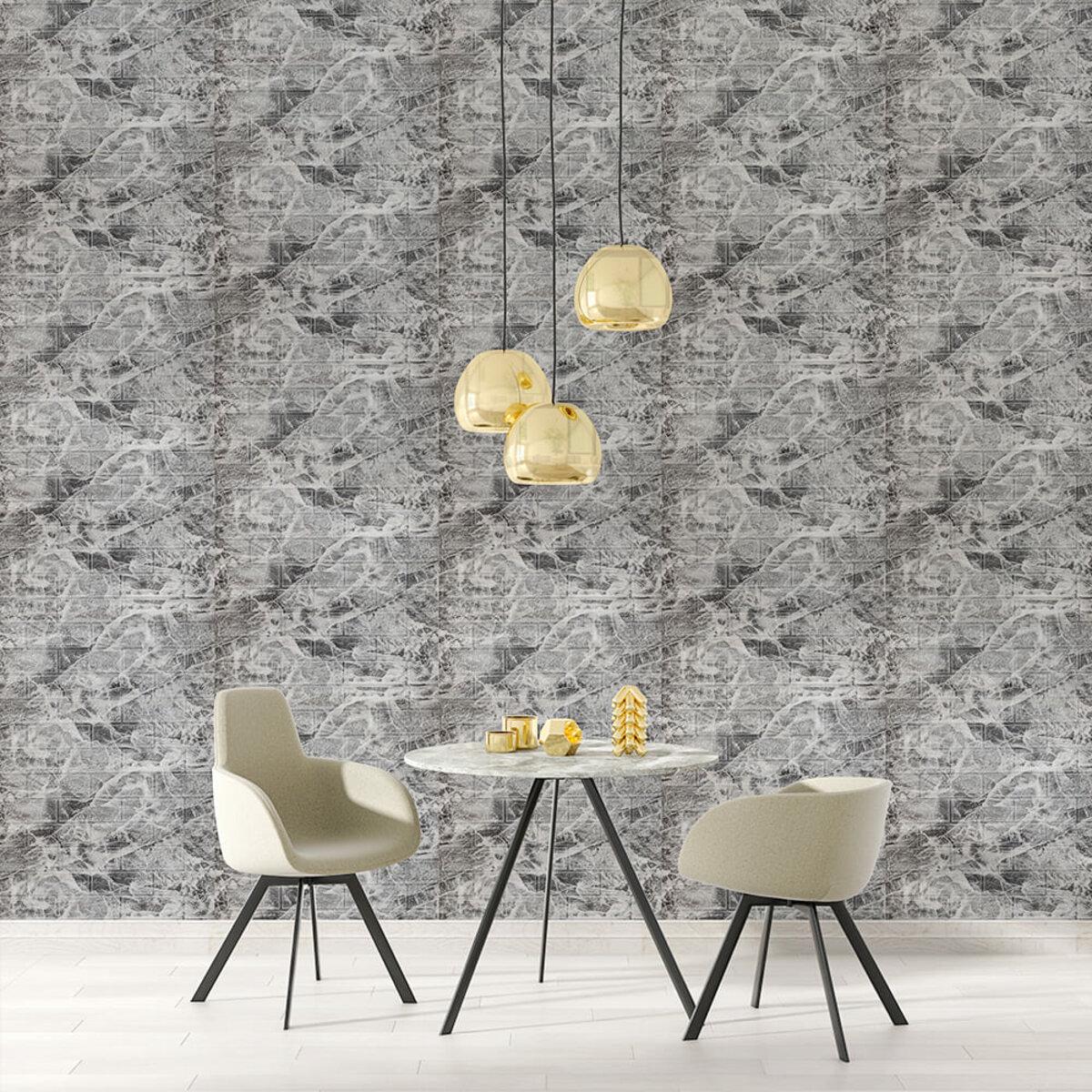 Панель самоклеящаяся 3D под мрамор в рулоне R061-3 3080x700x3 мм Черный (SW-00001395) - фото 6 Панель самоклеящаяся 3D под мрамор в рулоне R061-3 3080x700x3 мм Черный (SW-00001395) - фото 6