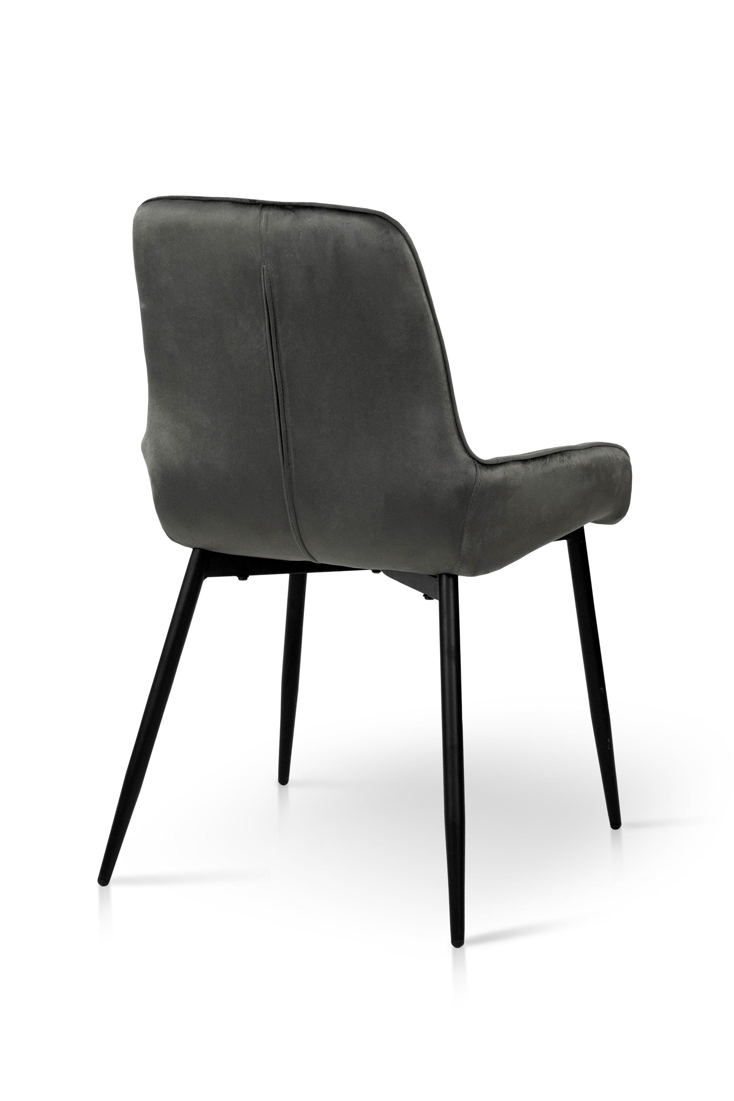 Стілець для кухні та вітальні ГРЕЙС Ніколь 520х870х550 мм Чорний/Графіт (GAА0053273) - фото 2 Стілець для кухні та вітальні ГРЕЙС Ніколь 520х870х550 мм Чорний/Графіт (GAА0053273) - фото 2