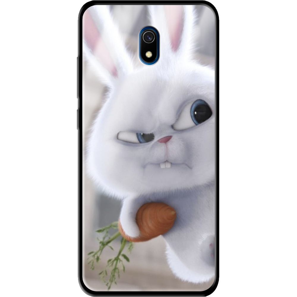Чохол Boxface Xiaomi Redmi 8A Rabbit Snowball Чорний силікон зі склом (38341-up1116-39409)