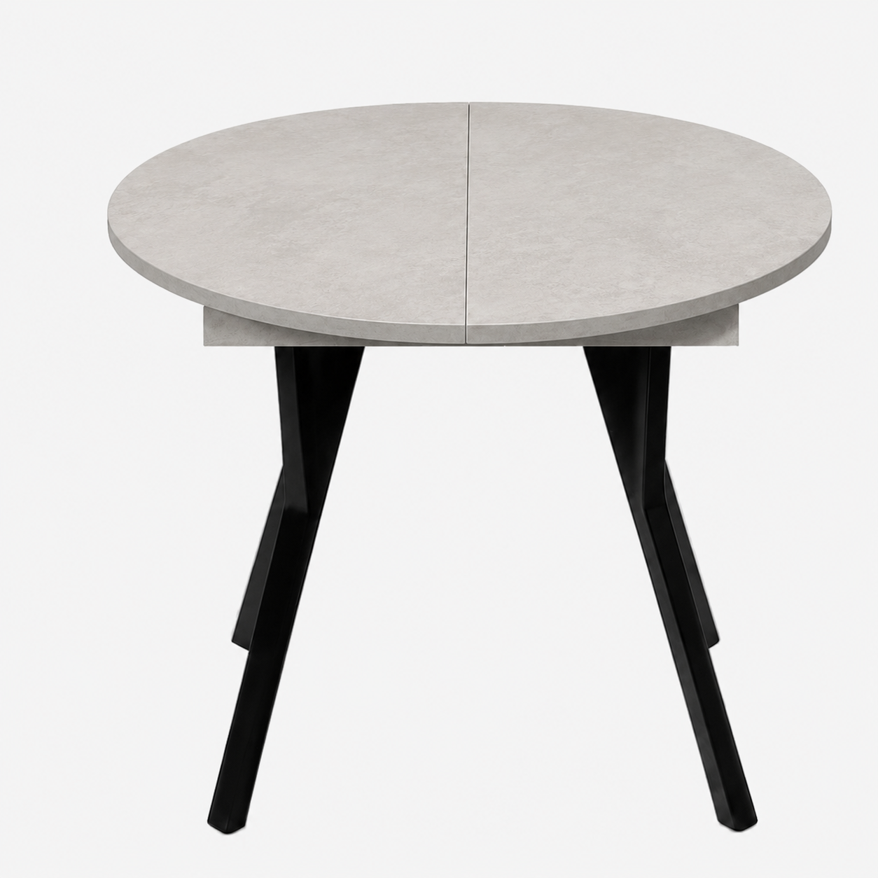 Обеденный стол Fusion Furniture Рондо 900 Черный/Шелковый камень