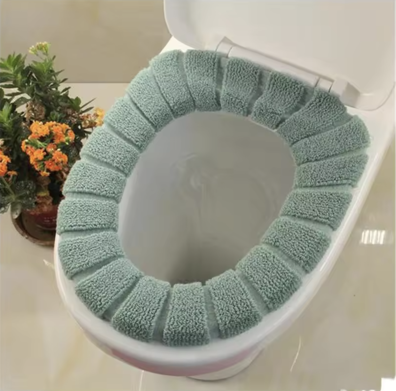 Подушка для крышки унитаза универсальная мягкая Темно-зеленый - фото 1 Подушка для крышки унитаза универсальная мягкая Темно-зеленый - фото 1