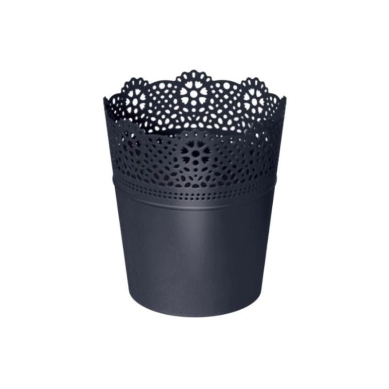 Горшок для цветов Prosperplast Lace 13 см Антрацитовый (78975-433)