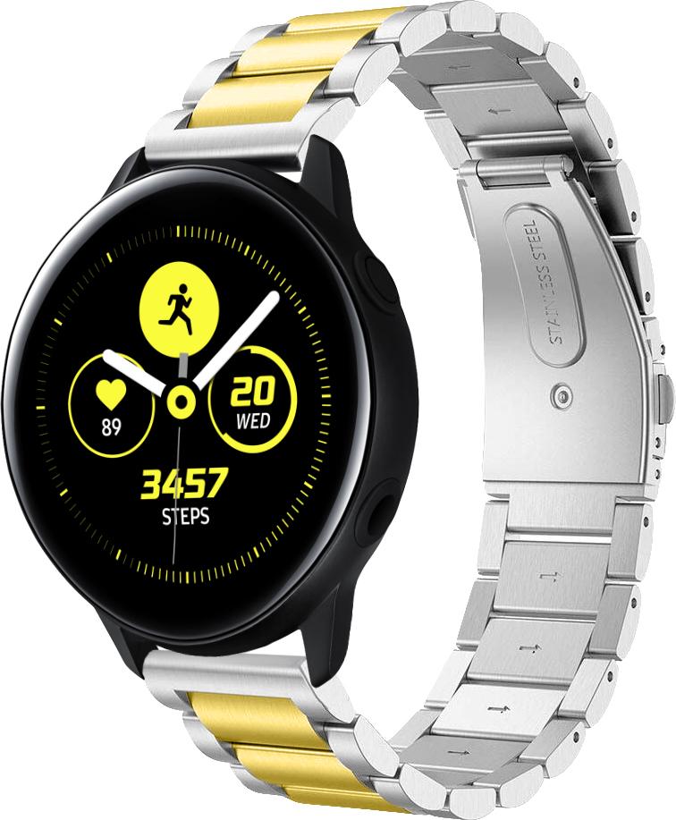 Металлический Ремешок Shain Line для Galaxy Watch Active Silver Gold (28113-67)