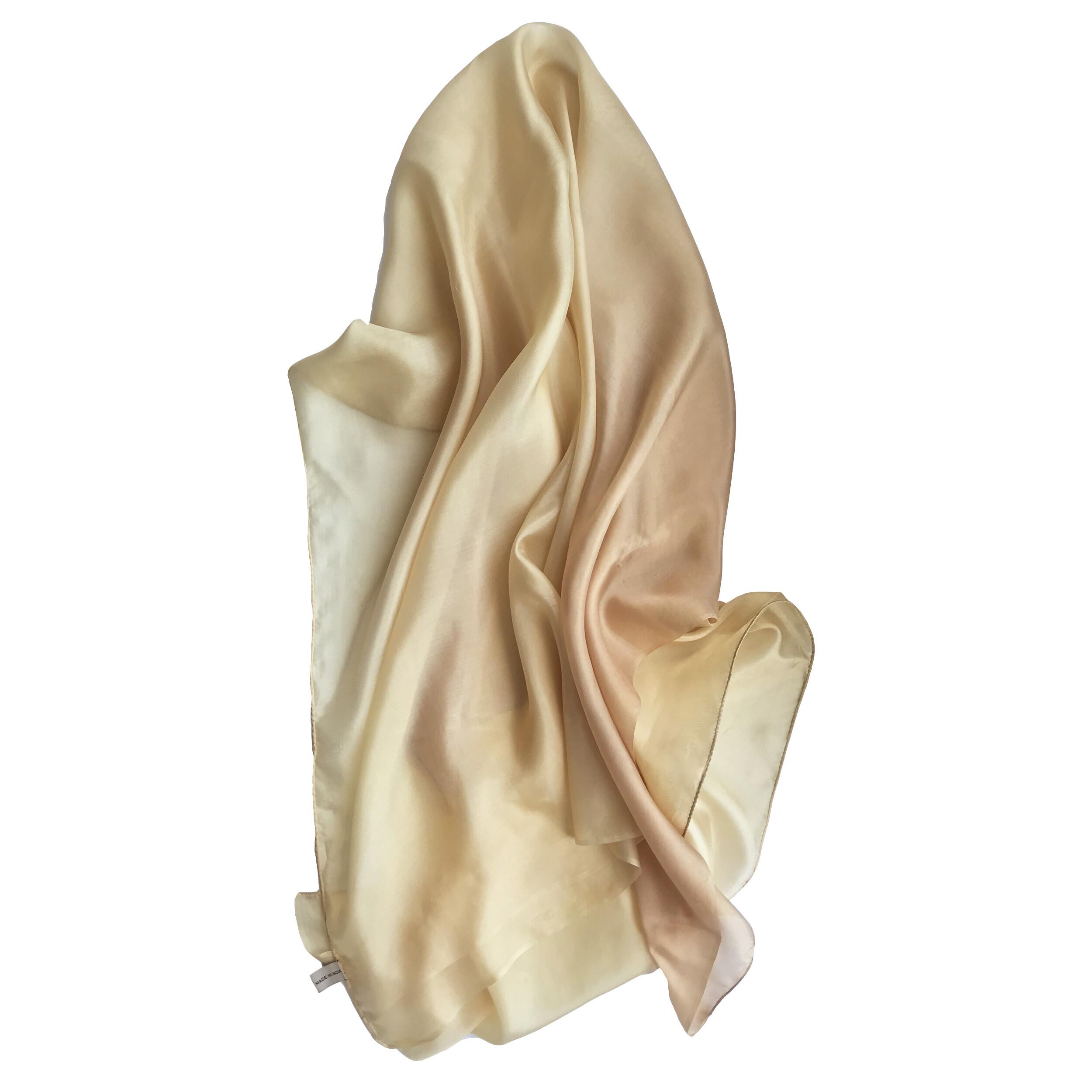 Платок шелковый Silk Route 100х100 см Золотистый (1765)