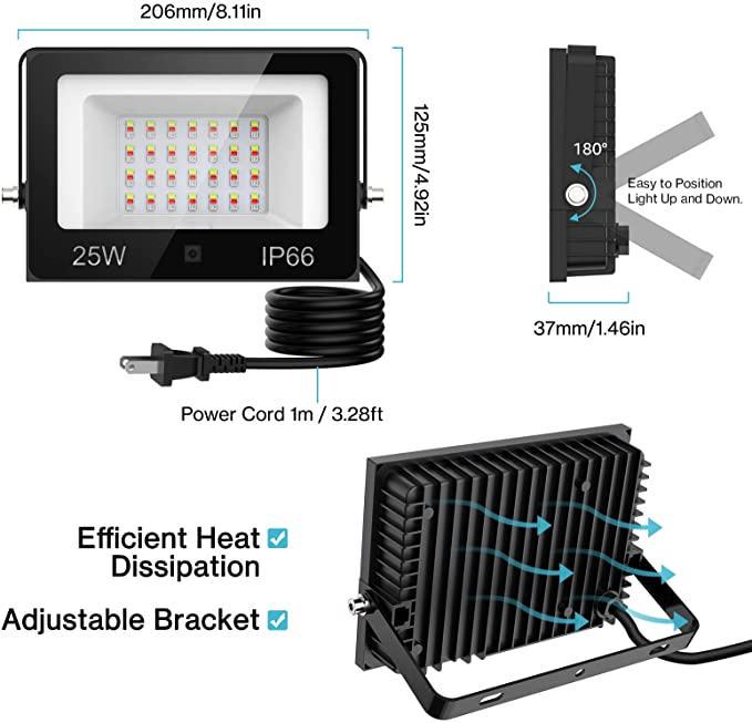 Прожектор Olafus RGB 25 Вт 16 миллионов цветов DIY (7329264) - фото 4