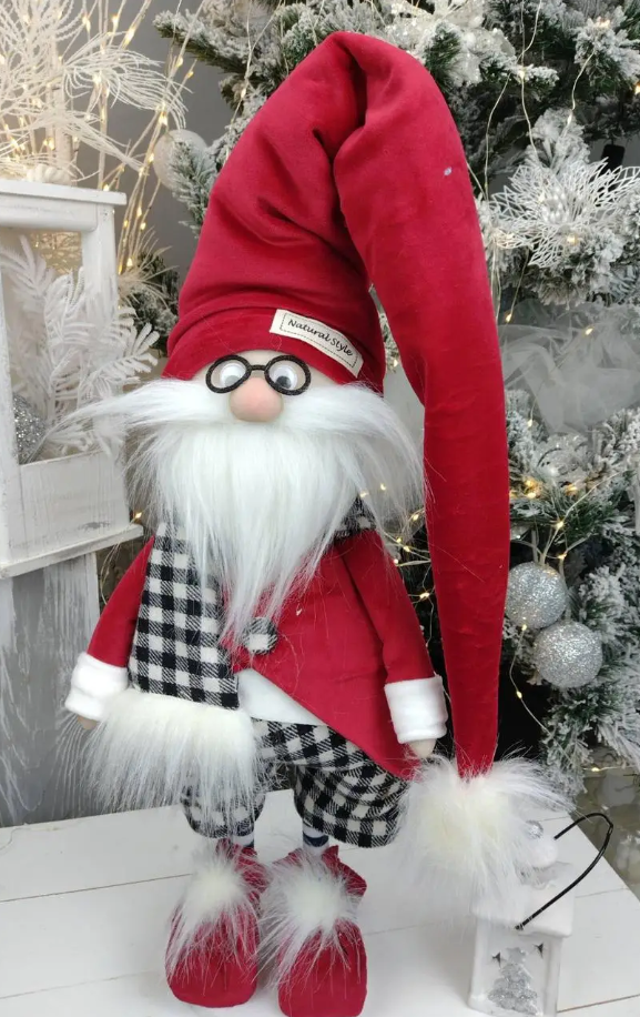 Новорічний Скандинавський Гном 65 см Червоний (22392860)