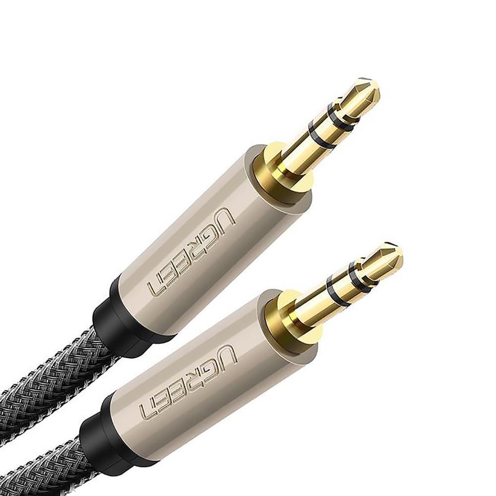Кабель аудіо UGREEN AV125 3,5 мм Male to 3,5 мм Male Hi-Fi Audio Cable Net Braid 3 м Black (10605)