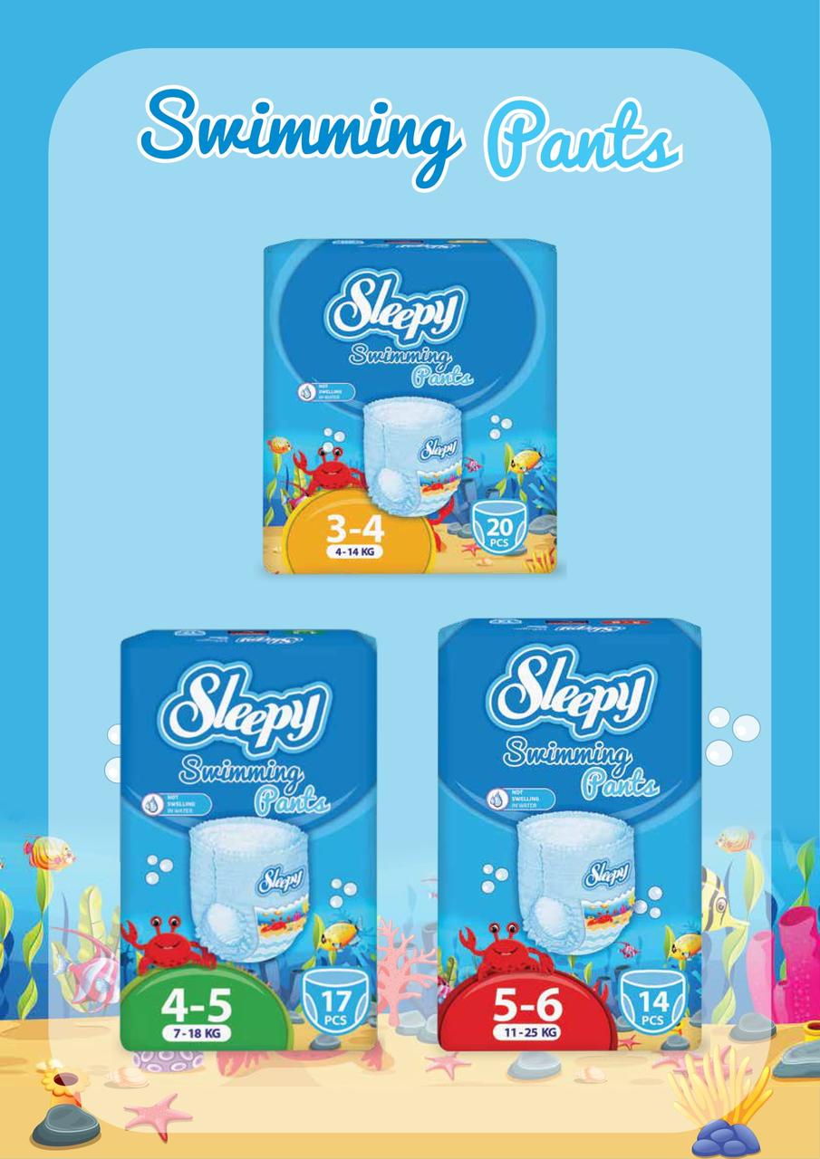 Подгузники-трусики Sleepy для купания 17 шт. р. 4-5 7-18 кг (000006413) - фото 2 Подгузники-трусики Sleepy для купания 17 шт. р. 4-5 7-18 кг (000006413) - фото 2