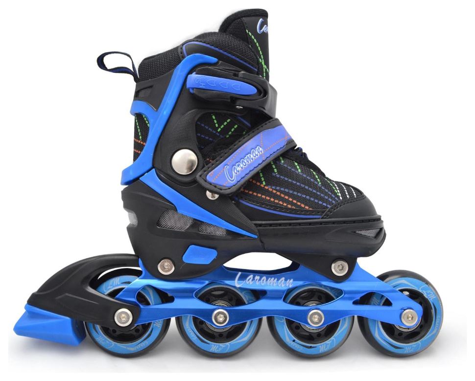 Роликовые коньки SkateX Caroman 37-41 раздвижные Синий