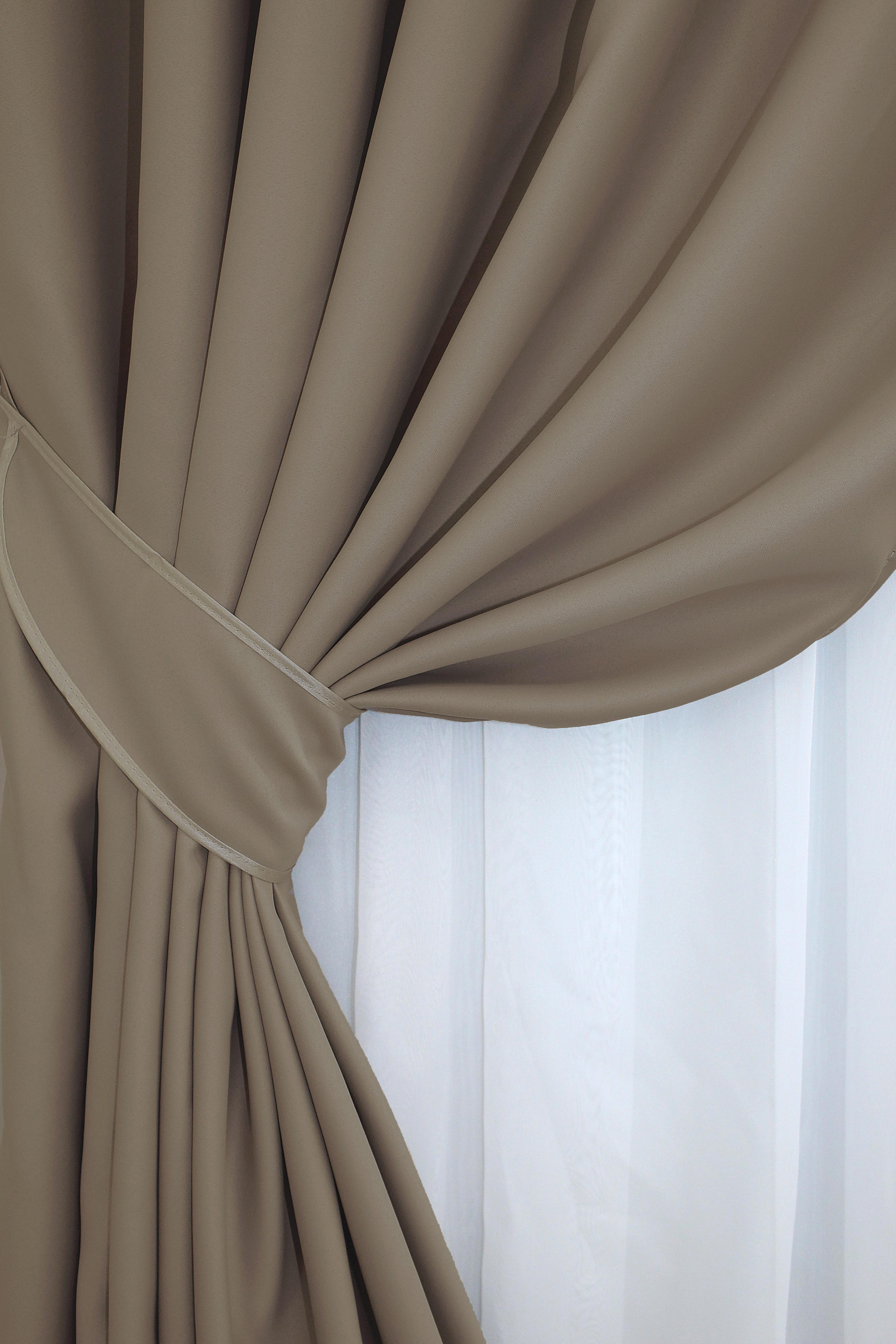 Комплект штор VR-Textil Fusion Dimout №792ш 100х250 см 2 шт. Какао (39-837) - фото 4 Комплект штор VR-Textil Fusion Dimout №792ш 100х250 см 2 шт. Какао (39-837) - фото 4