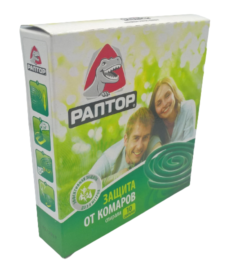 Средство инсектицидное Upeco Раптор Спирали от комаров 10 шт.