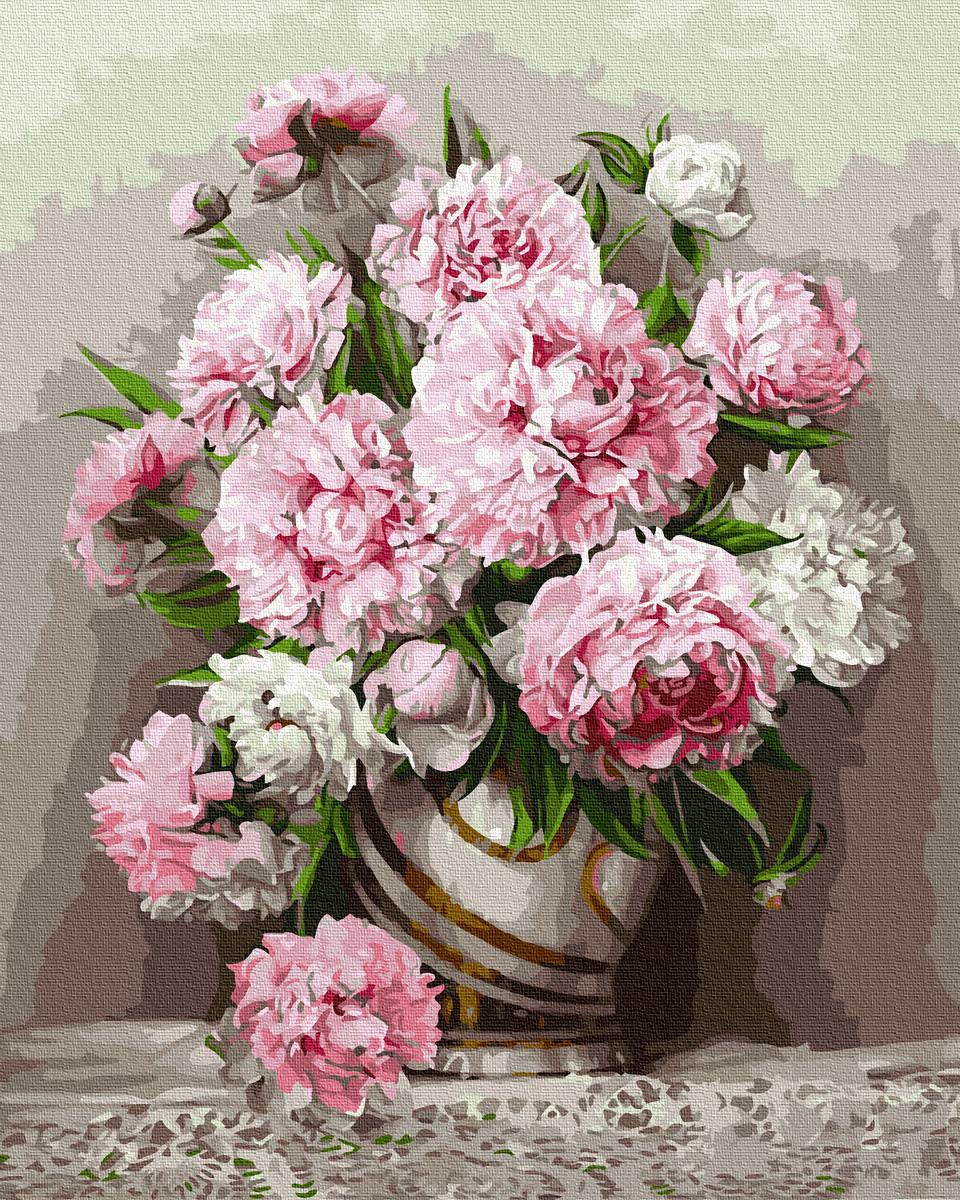 Картина по номерам Brushme Роскошь пионов 40x50 см без коробки (BK-GX4740)