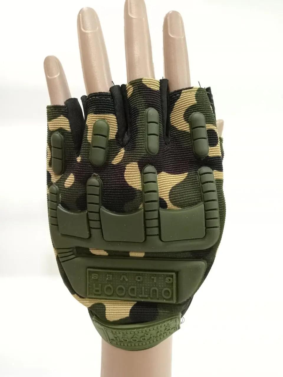 Рукавички безпалі MULTICAM з гумовим захистом XL (043-7-2022)