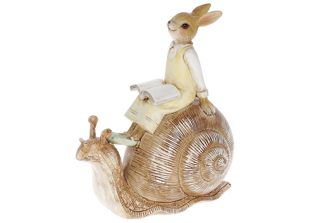 Декоративная статуэтка BonaDi Кролик на улитке (K07-135)