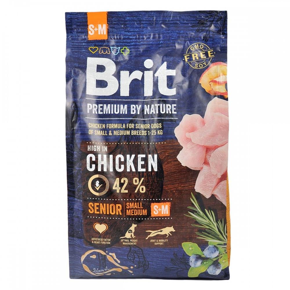 Сухой корм для пожилых собак мелких и средних пород Brit Premium Senior S+M 3 кг Сухой корм для пожилых собак мелких и средних пород Brit Premium Senior S+M 3 кг