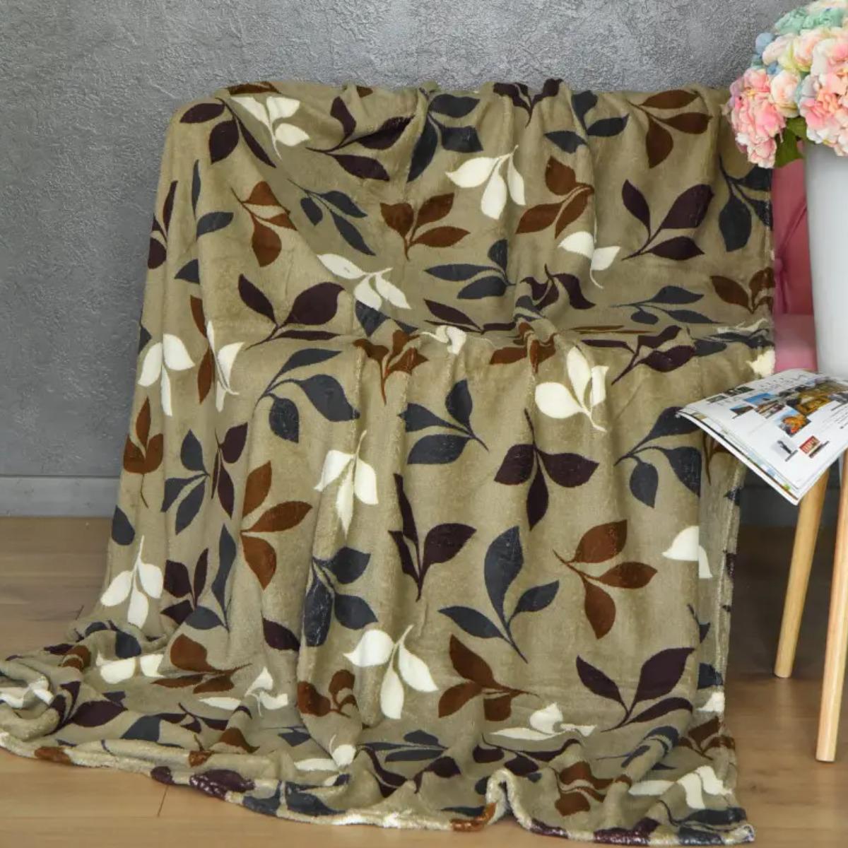 Плед Koloco Листочки евро 200х230 см (37237) Плед Koloco Листочки евро 200х230 см (37237)