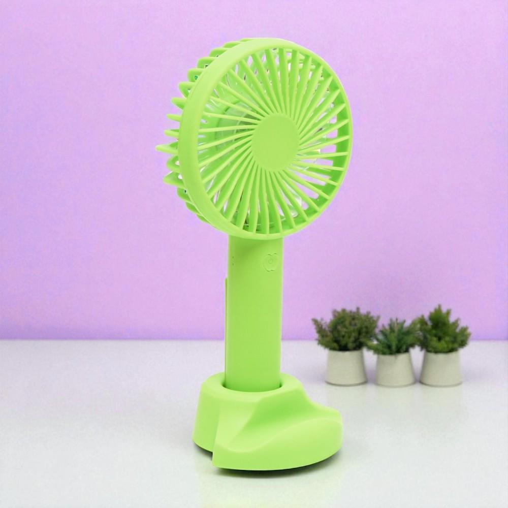 Вентилятор-міні ручний на акумуляторі X-9 800 мАг USB 3 швидкості знімна підставка Салатовий (38-сал-6372) - фото 2 Вентилятор-міні ручний на акумуляторі X-9 800 мАг USB 3 швидкості знімна підставка Салатовий (38-сал-6372) - фото 2