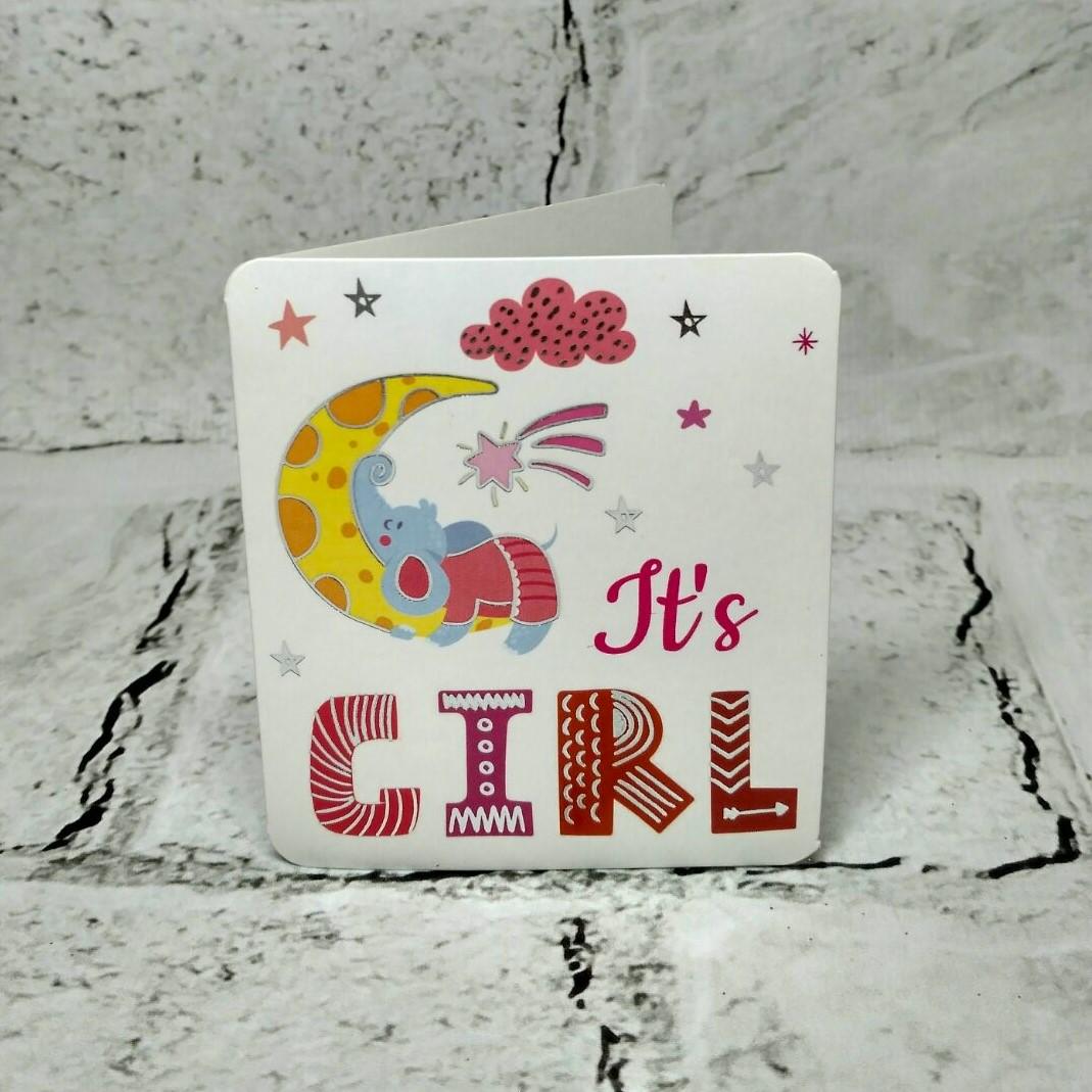 Открытка подарочная It's a girl Baby Shower 7,1х8,2 см (5503-177) Открытка подарочная It's a girl Baby Shower 7,1х8,2 см (5503-177)