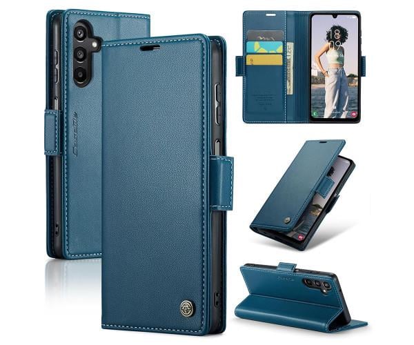 Чехол книжка CaseMe Leather Magnet Case для Samsung Galaxy A15 / A15 5G Синий