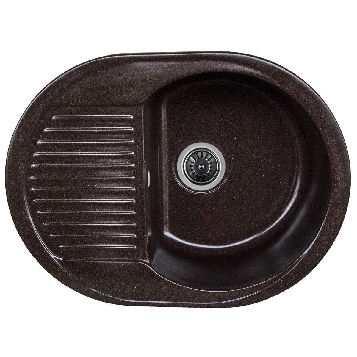 Мойка для кухни Platinum 6247 Bora гранит глянец Шоколадный