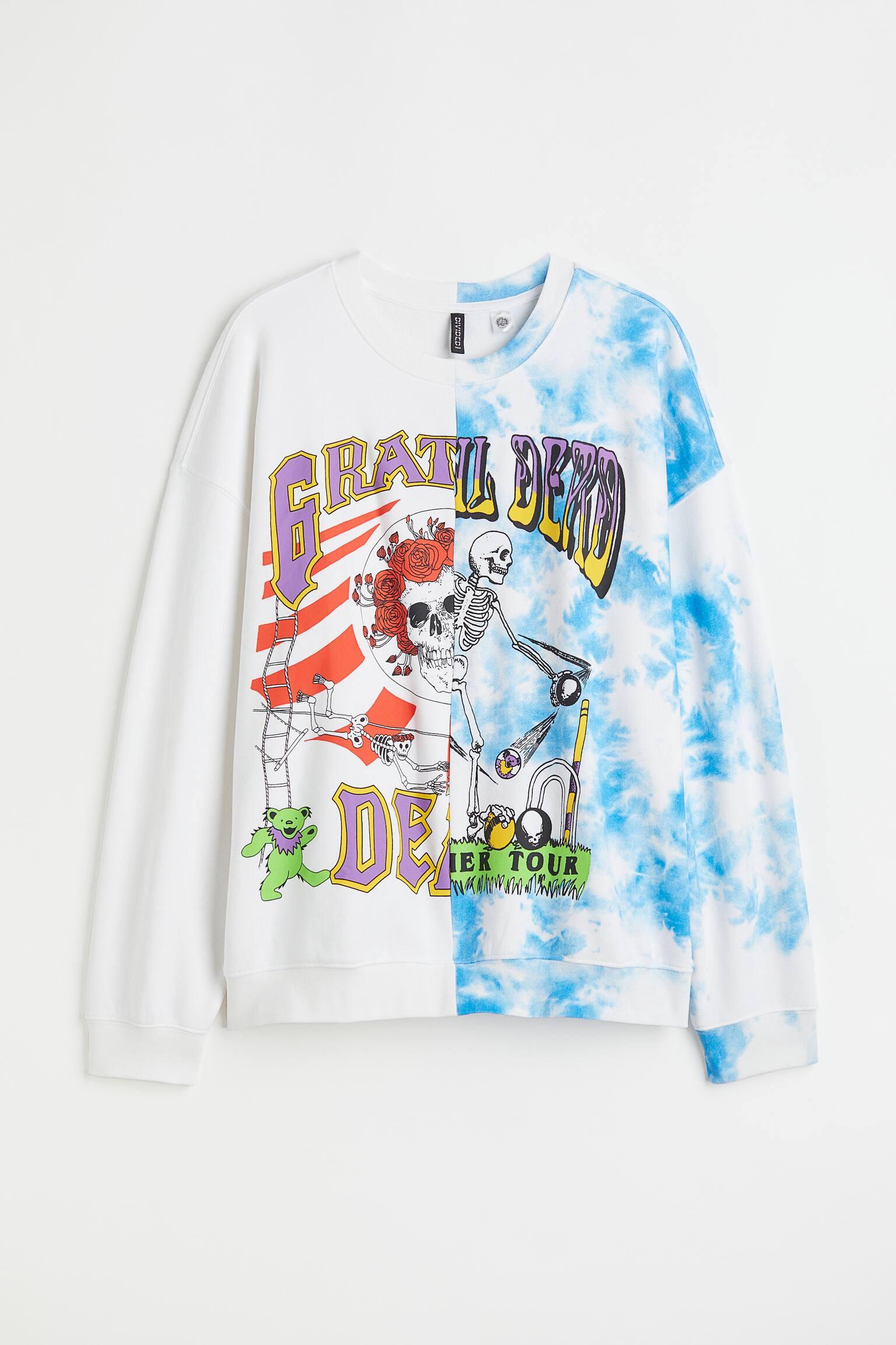 Світшот H&M Принт XXL Білий (E1071053633) Світшот H&M Принт XXL Білий (E1071053633)