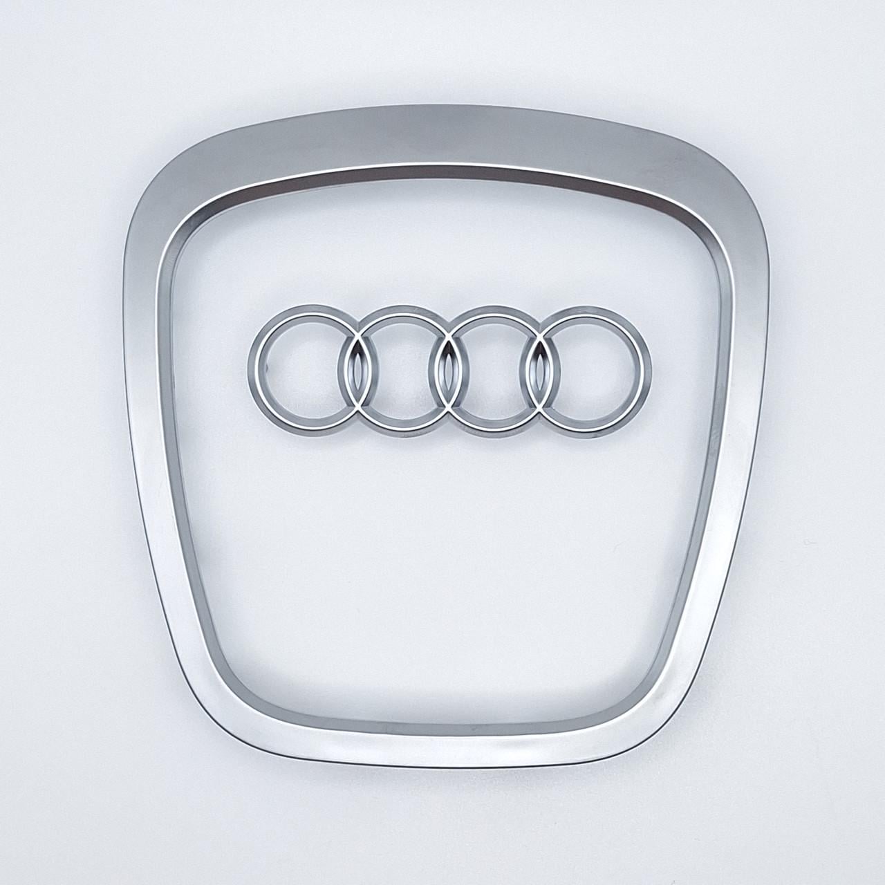 Эмблема руля Audi 97х95 мм Хром матовый (2325754533)