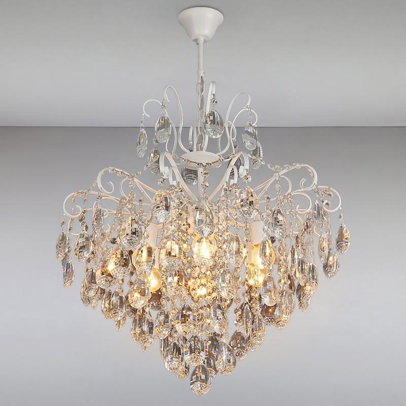 Люстра подвесная Light House NM-15267/6 хрустальная Белый