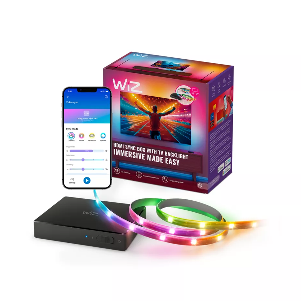 Набор адаптивной подсветки Ambilight для телевизоров 75-85 WiZ HDMI Sync Box TV Backlight (2728904756)